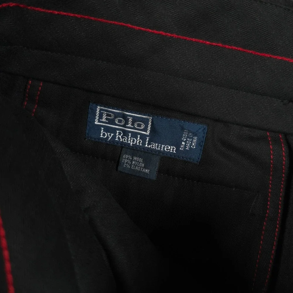 VTG Polo Ralph Lauren Trousers 34Rx31 Trousers Pleated 90s Fatigues Heavy Wool